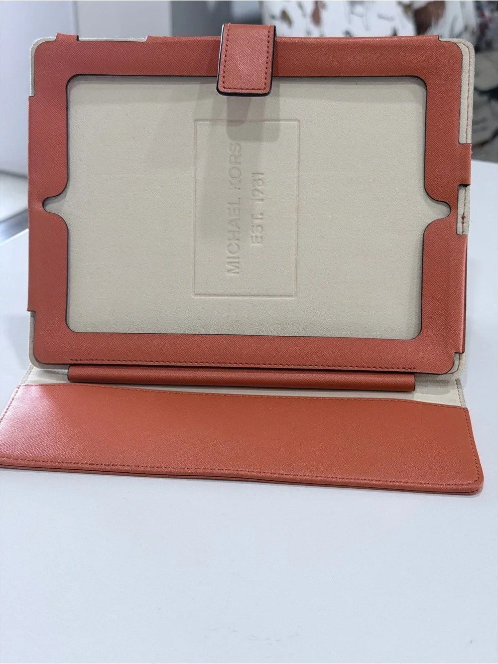 Vintage Michael Kors Tablet Folio with Gold Plaque